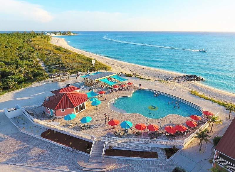 Bimini Cove Resort & Marina aerial view of the pool